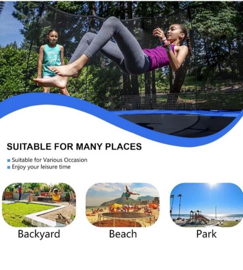 صورة ترمبولين ( نطاطة - نطيطة ) مقاس 6 قدم مع شبك من نجمة الالعاب 